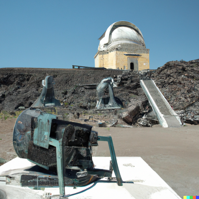 244056-dall-e_2023-02-06_18-11-17_-_telescope_james_webb_on_a_volcano_with_old_greek_sculptures_around.png