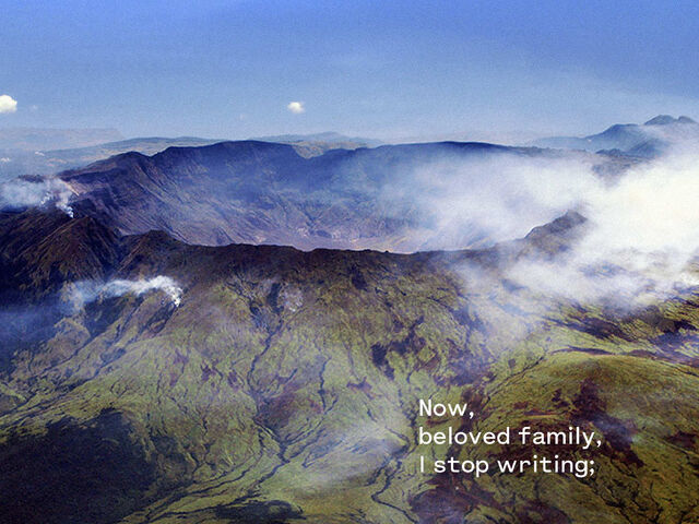 _Now Beloved Family, I Stop Writing;_